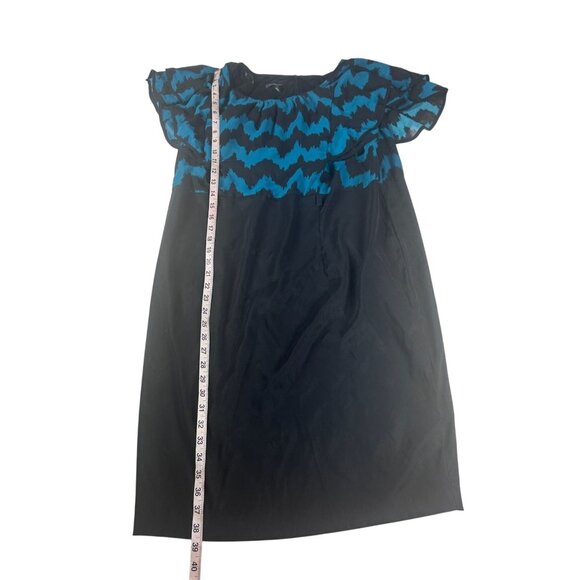 Alyx Chevron Flutter Sleeve Dress Women's 16W Blue & Black Knee Length - Picture 4 of 7